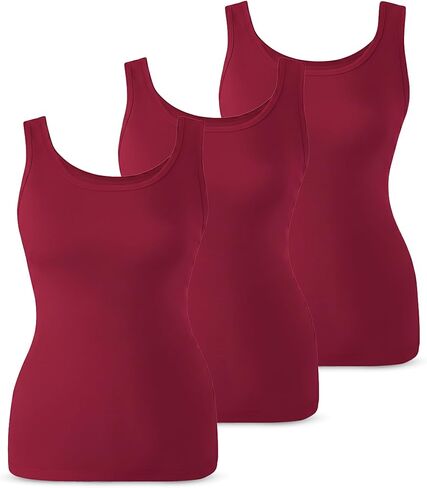 قميص قصير بدون أكمام للسيدات من Rupa Jon، قميص قصير مطاطي من مزيج القطن الناعم | ملابس نوم بدون أكمام خفيفة الوزن in Kuwait