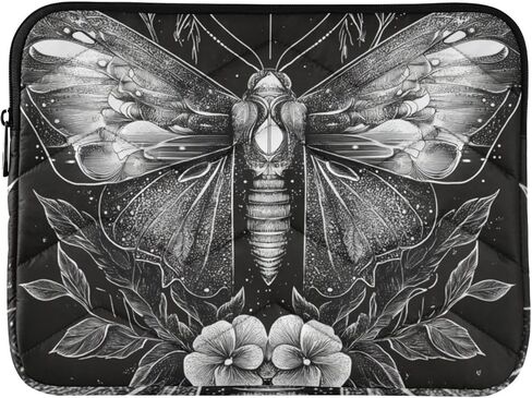 Witchy Moth Flower (3) Laptop Sleeve 15.6 inch, Protective Laptop Case Briefcase Notebook Cover Carrying Computer Bag for Travel Work in Saudi Arabia