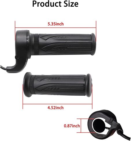 LingKing Electric Bike Full Twist Throttle Right Handle Throttle 24V 36V 48V 60V 72V with 3 pin Connector for EBike or Folding Electric Scooter (20X-Full-SM) in Saudi Arabia