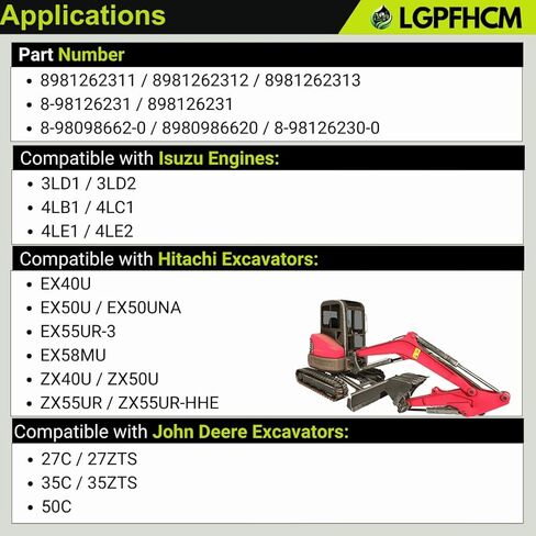 8981262311 8981262312 Engine Water Pump For Isuzu Engine 3LD1 3LD2 4LB1 4LC1 4LE1 4LE2 For Hitachi Excavators EX40U EX50U EX50UNA EX55UR-3 EX58MU ZX40U ZX50U ZX55UR ZX55UR-HHE #8981262313 in Saudi Arabia
