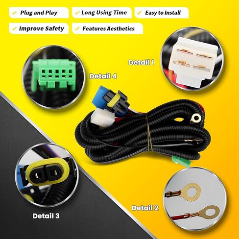 Pair Fog Light Assembly Compatible with HRV HR-V 2019 2020 2021 2022 Left and Right Side Halogen Lamp w/Covers + Switch Harness 71108T7AJ00 71105T7AJ10 in Saudi Arabia