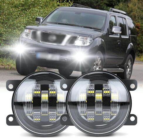 CHUSYYRAY 3.5 بوصة متوافق مع Nissan Pathfinder Fog Light 2005 2006 2007 2008 2009 2010 2011 2012، مجموعة مصابيح الضباب الأمامية LED، 6000K 500% أبيض أكثر سطوعًا، حزمة من 2 in Saudi Arabia