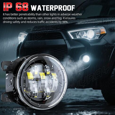 CHUSYYRAY 3.5 بوصة متوافق مع Nissan Pathfinder Fog Light 2005 2006 2007 2008 2009 2010 2011 2012، مجموعة مصابيح الضباب الأمامية LED، 6000K 500% أبيض أكثر سطوعًا، حزمة من 2 in Saudi Arabia