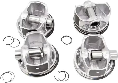 طقم مكبس وحلقات 4 قطع FB5Z-6108-A Fit 2.0 L L4 GAS DOHC متوافق مع Fusion Escape MKC MKZ 2.0L 15-18 in Kuwait