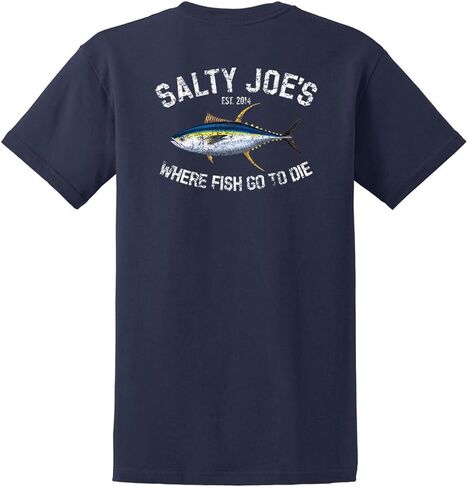 SALTY JOES Men's Tuna Logo Heavy Cotton Tees in Kuwait