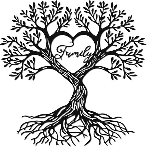 YATEASLU Exquisite Family Tree Wall Decor – Metal Wall Tree Art Perfect as Family Wall Decor for Living Room, Wall Sculpture for Home, Ideal Gift for Holidays and Special Occasions in Kuwait
