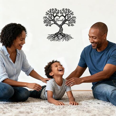 YATEASLU Exquisite Family Tree Wall Decor – Metal Wall Tree Art Perfect as Family Wall Decor for Living Room, Wall Sculpture for Home, Ideal Gift for Holidays and Special Occasions in Kuwait