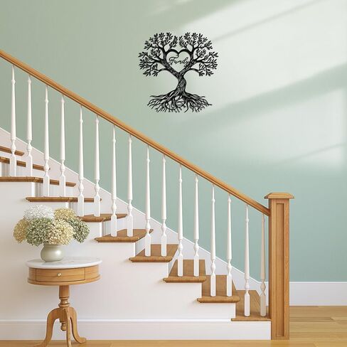 YATEASLU Exquisite Family Tree Wall Decor – Metal Wall Tree Art Perfect as Family Wall Decor for Living Room, Wall Sculpture for Home, Ideal Gift for Holidays and Special Occasions in Kuwait