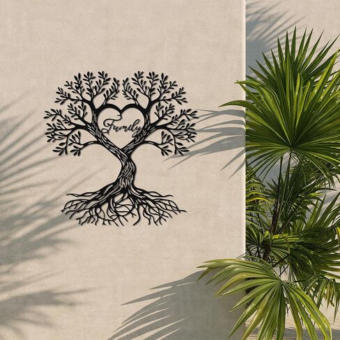 YATEASLU Exquisite Family Tree Wall Decor – Metal Wall Tree Art Perfect as Family Wall Decor for Living Room, Wall Sculpture for Home, Ideal Gift for Holidays and Special Occasions in Kuwait