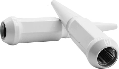 32 قطعة من صواميل العروة البيضاء M14x1.5 - مطلية بالمسحوق - بطول 4.5 بوصة مع شاحنات Ford 2003-2016 F-250 F-350 in Kuwait