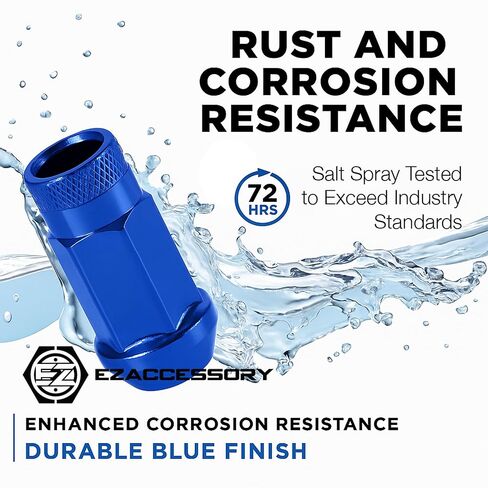 EZAccessory 1/2 "صواميل موالف ممتدة 20 قطعة + مفتاح سباق أزرق نهاية مفتوحة لفورد موستانج 64-14 رينجر 5 العروة إكسبلورر in Saudi Arabia