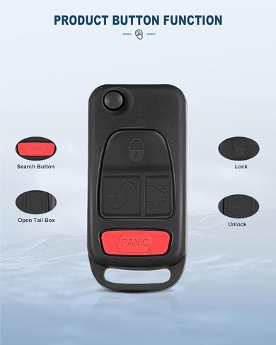 ECCPP 1PCS Replacement Uncut Keyless Entry Remote Control Car NCZMB1K Compatible with Mercedes-Benz AMG/ SL600/ ML430 94-2005 4 Buttons Key Fob Shell Case Replacement in Saudi Arabia