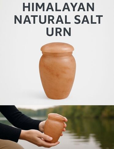Himalayan Natural Salt Urn, Extra Small, Biodegradable Urn for Sea or Earth Burial, for Child or Pets Cremation, 5.5 Inch Tall. in Saudi Arabia
