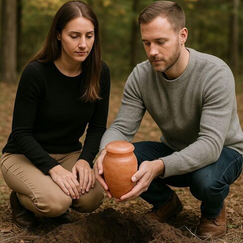 Himalayan Natural Salt Urn, Extra Small, Biodegradable Urn for Sea or Earth Burial, for Child or Pets Cremation, 5.5 Inch Tall. in Saudi Arabia