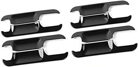 ALP سلسلة سوداء لامعة 8 قطع مقبض الباب الخلفي غطاء لوحة الوعاء متوافق مع 2015-2020 F-150 F-250 F-350 SuperDuty in Kuwait