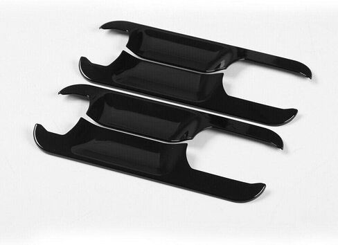 ALP سلسلة سوداء لامعة 8 قطع مقبض الباب الخلفي غطاء لوحة الوعاء متوافق مع 2015-2020 F-150 F-250 F-350 SuperDuty in Kuwait