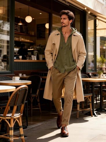Men's Casual Button Down Hoodie, Long Sleeve Drawstring Sweatshirt with Hood in Saudi Arabia
