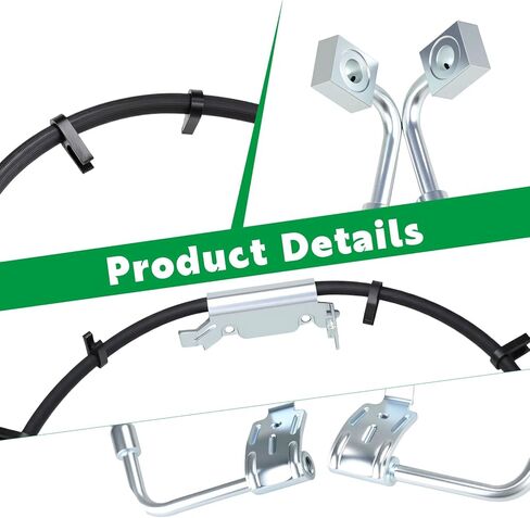 Front Driver and Passenger Side Brake Hydraulic Oil Hoses Compatible with 2011-2017 Jeep Wrangler and 2018 Jeep Wrangler JK in Saudi Arabia