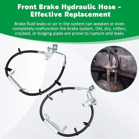 Front Driver and Passenger Side Brake Hydraulic Oil Hoses Compatible with 2011-2017 Jeep Wrangler and 2018 Jeep Wrangler JK in Saudi Arabia