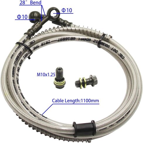 10mm 1800mm Hydraulic Braided Brake Cable Hose Line 70.86 INCH PIT Quad Dirt Bike ATV Buggy in Kuwait