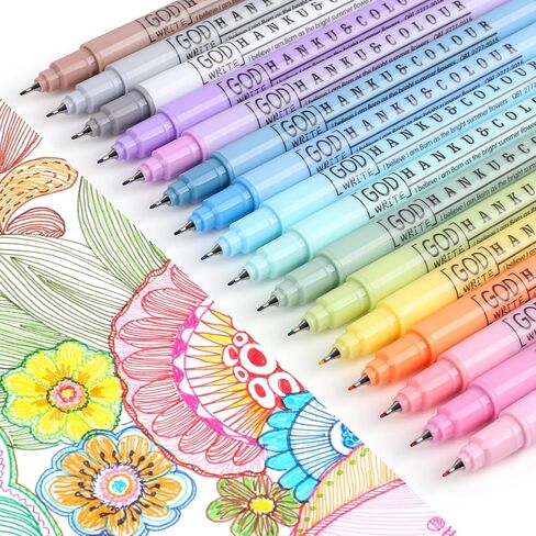 Colored Fineliner Pens, 0.38mm Fine Tip Pens, 8 Colors Fine Point Pen, Bible Journaling Planner Micro Pens Set for Writing, Drawing, Note Taking, Bullet Journaling in Saudi Arabia