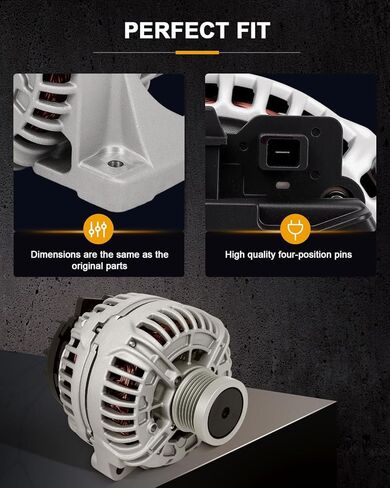 ROADFAR New Alternator Compatible 2007-2009 for Volvo S60 2.5T 2.5L,2007 for Volvo S60 R 2.5L,2007-2009 for Volvo S60 T5 2.4L,2008 for Volvo S60 T5 Inspiration 2.4L,12V 160A CCW IR IF 11488 in Saudi Arabia