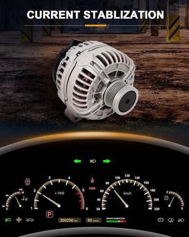 ROADFAR New Alternator Compatible 2007-2009 for Volvo S60 2.5T 2.5L,2007 for Volvo S60 R 2.5L,2007-2009 for Volvo S60 T5 2.4L,2008 for Volvo S60 T5 Inspiration 2.4L,12V 160A CCW IR IF 11488 in Saudi Arabia