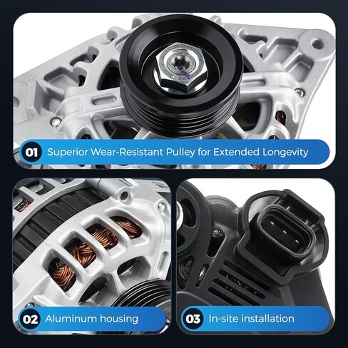 استبدال المولد الجديد لـ 2007-2012 Hyundai Elantra 2.0L، 2010 2011 Kia Soul 2.0L، 2007 2008 2009 Spectra/Spectra5 2.0L L4، 2655635، 600162، 3730023650، AVA0102، 40046020، 40046031، 11311ن in Kuwait