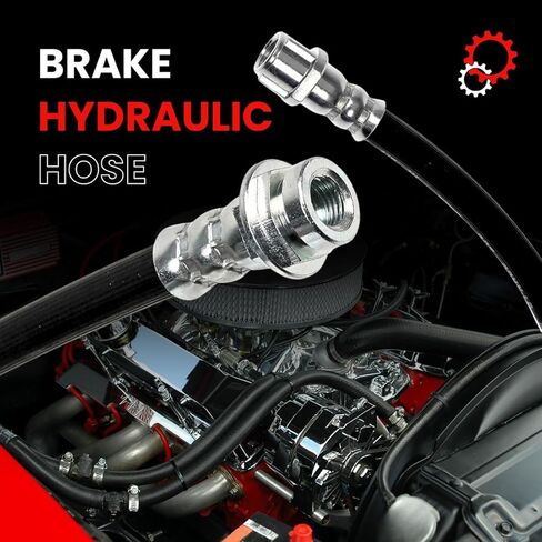 Arrhythmic Brake Hose Front Left Right - set of 2 Hydraulic Brake Hose Assembly for Pontiac Tempest 6.6L 1968 1969 1970, for Chevrolet El Camino 3.8L 1968 1969, for Chevrolet El Camino 5.3L 1968 1969 in Saudi Arabia