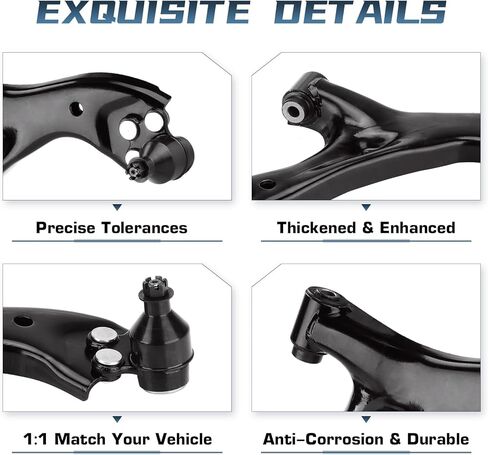 Front Lower Control Arm with Ball Joint for Chevy Equinox 2005-2009 3.4L, for Saturn Vue 2002-2007, for Pontiac Torrent 06-09 3.4L, Sway Bar End Link Outer Tie Rod End Suspension Kit K621129 in Saudi Arabia