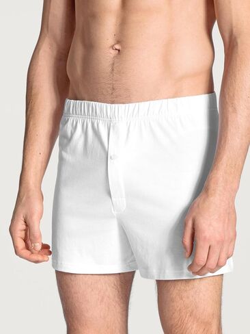 Calida Men's Cotton Code Boxer, 24090, White, M in Kuwait