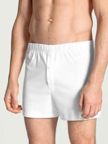 Calida Men's Cotton Code Boxer, 24090, White, M in Kuwait