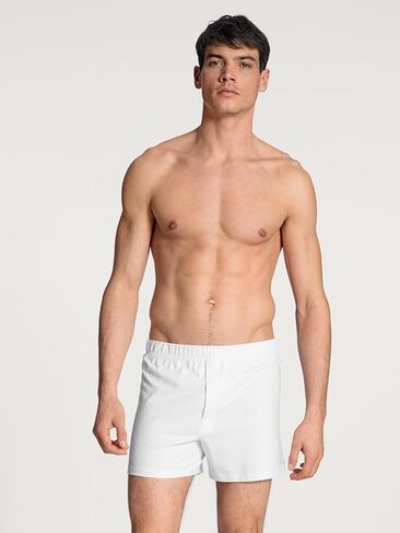 Calida Men's Cotton Code Boxer, 24090, White, M in Kuwait