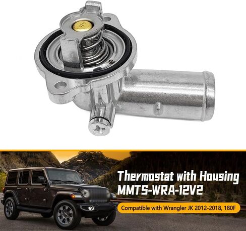 ترموستات 180 درجة فهرنهايت متوافق مع Wrangler JK 2012-2018، مجموعة مبيت ترموستات الألومنيوم المحدثة in Kuwait