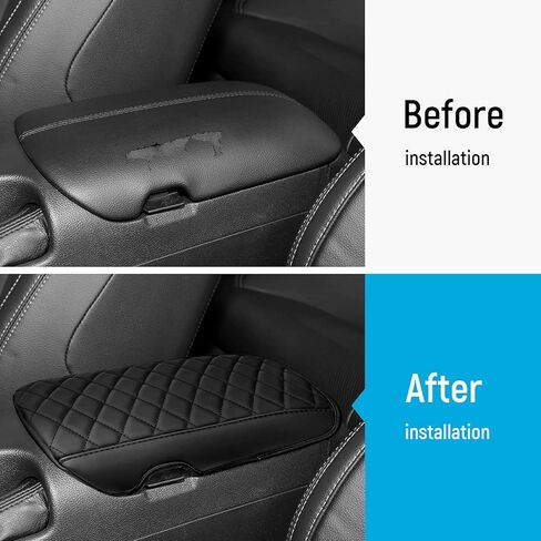 ZZEQYG Center Console Cover for Ford Mustang 2015-2025 Accessories Center Console Armrest Box Leather Auto Armrest Cover Protector in Kuwait