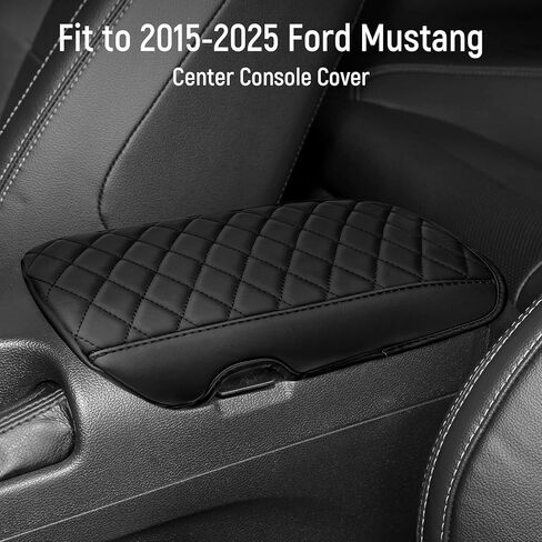 ZZEQYG Center Console Cover for Ford Mustang 2015-2025 Accessories Center Console Armrest Box Leather Auto Armrest Cover Protector in Kuwait