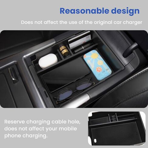 Carwiner Center Console Organizer Compatible with 2023-2025 Hyundai Palisade Accessories, Armrest Storage Organizer Tray for Palisade Accessories Interior Insert Glove Pallet Drawer Box Holder in Kuwait