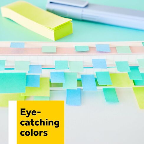 Post-it Page Markers, Assorted Colors, 0.5 in x 1.75 in (12.7 mm x 44.4 mm), 3 Pack (15 Pads, 750 Markers), Writable Repositionable Flags for Books, Notes & Filing, 100% PEFC in Saudi Arabia