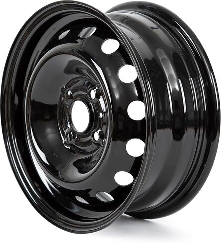 حافة عجلة فولاذية سوداء مقاس 14 × 5.5 بوصة لسيارة Hyundai Accent 2006-2017، حافة عجلة مباشرة مقاس 14 بوصة (1) in Kuwait