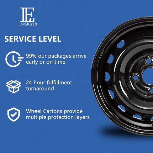 حافة عجلة فولاذية سوداء مقاس 14 × 5.5 بوصة لسيارة Hyundai Accent 2006-2017، حافة عجلة مباشرة مقاس 14 بوصة (1) in Kuwait