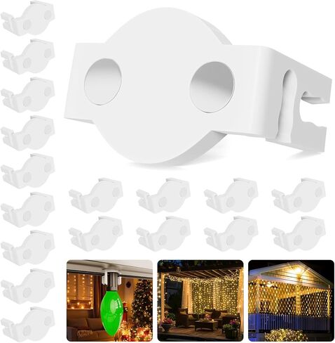 100pcs Socket Clip, Christmas Light Clips Magnetic Light Holders Roof Ridge Light Hook Accessories for Outdoor Patio Holiday Lighting Installation in Kuwait