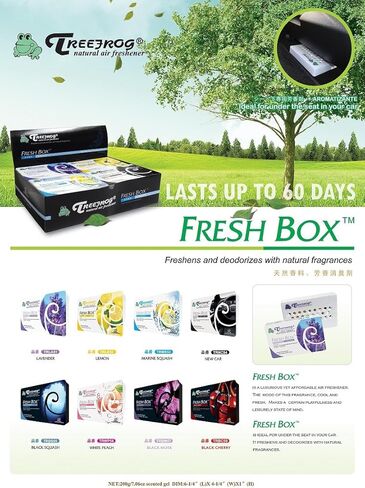 عبوة من 4 قطع برائحة الكرز الأسود، علبة معطر هواء طبيعي من تريفروج (AKA Xtreme Fresh) in Kuwait