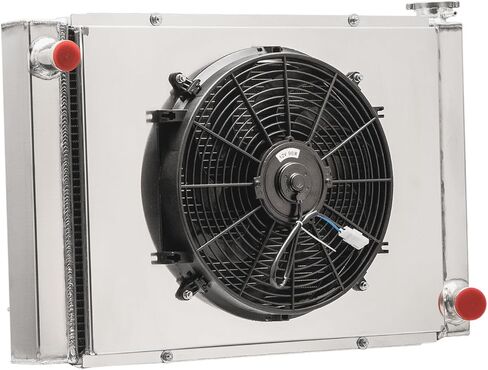 Automotive Replacement Engine Radiators 4 Row Radiator Shroud Fan For Chevy GM SBC BBC High Performance 28"X19" Universal Radiator Aluminum Radiator Fan in Kuwait