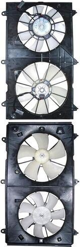 Dual Radiator and Condenser Fan Assembly Replaces# CF18012, 620690 for Honda Accord 2.4L 2003 2004 2005 2006 2007, (1x) in Saudi Arabia