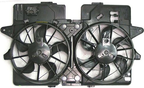 Dual Radiator and Condenser Fan Assembly Replaces# 75607, 620670 for Ford Escape 3.0L 2005 2006 2007, (1x) in Saudi Arabia