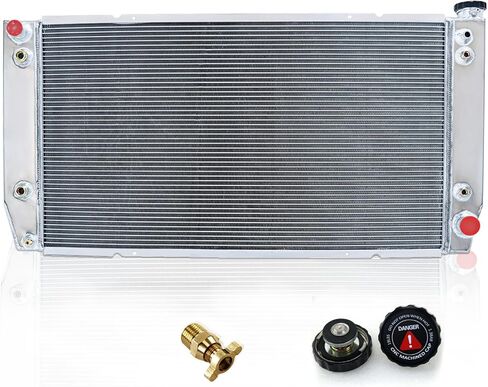 Automotive Replacement Engine Radiators 4 Row Radiator Shroud Fan For Chevy GMC C2500 C3500 K2500 K3500 Pickup 7.4L 1988-2000 Aluminum Radiator Fan in Saudi Arabia