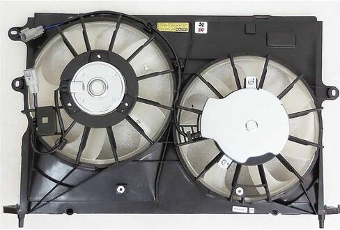 Dual Radiator and Condenser Fan Assembly Replaces# 163630H200, 622170 for Toyota Matrix 2.4L 2009 2010 2011 2012 2013, for Corolla 2.4L 2009 2010, (1x) in Saudi Arabia