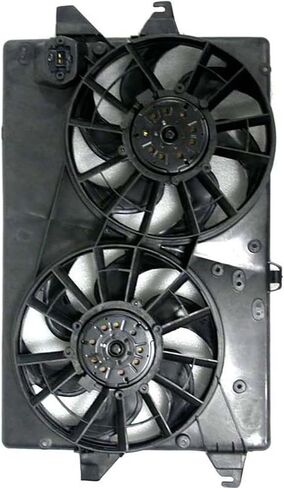 Dual Radiator and Condenser Fan Assembly Replaces# FA70212, 75282 for Mercury Mystique 2.0L 1995 1996 1997 1998 1999 2000, for Mystique 2.5L 1995 1996 1997 1998 1999 2000, (1x) in Saudi Arabia