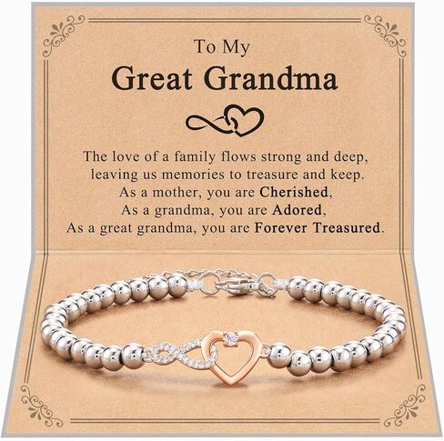 Shonyin Christmas Gifts for Women Girl Her, Infinity Heart Bracelet for Mother Daughter Sister Friend Girlfriend Wife Grandma Granddaughter Mother-in-law Aunt. in Kuwait