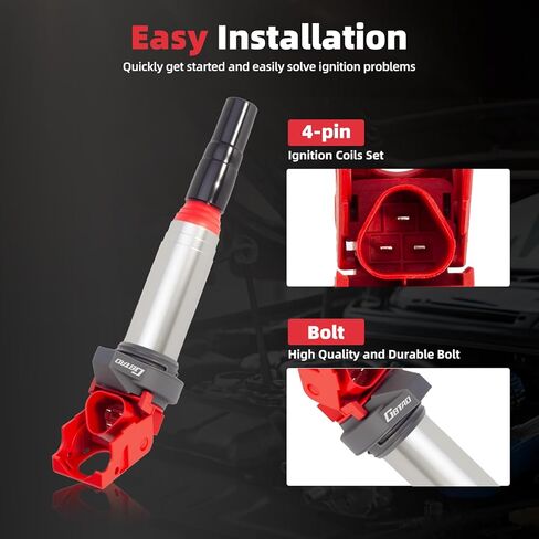 مجموعة مطورة من 6 ملفات إشعال متوافقة مع BMW 128i 323i 325i 328i 328Xi 325i 325Xi 330i 525i 530i 530Xi X3 X5 Z4 2.5L 3.0L 2.5 3.0 V6 يستبدل UF667 in Kuwait